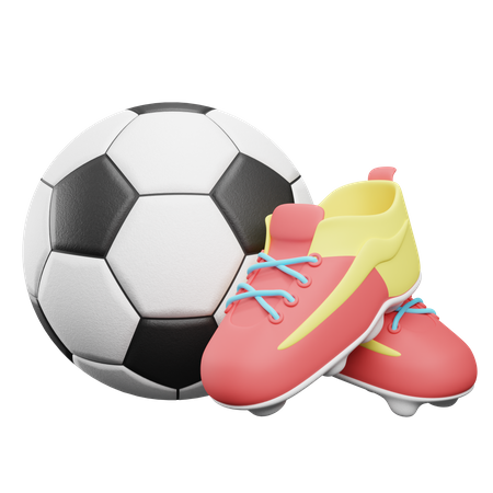 Football Equipment  3D Illustration