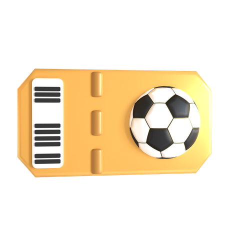 Football Ticket  3D Icon