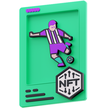 Footballeur nft  3D Illustration