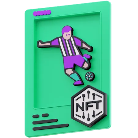 Footballeur nft  3D Illustration