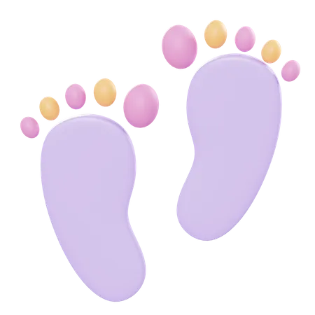 Footprint  3D Illustration