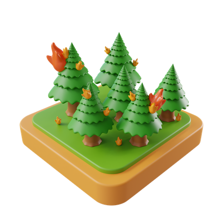 Forest Fire  3D Icon