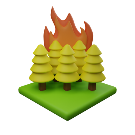 Forest Fire  3D Icon