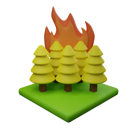 Forest Fire  3D Icon