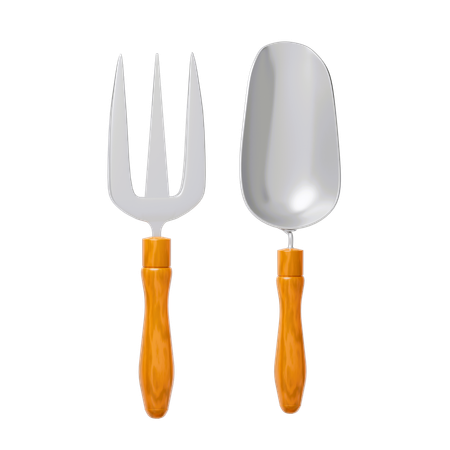 Fork And Spoon  3D Icon