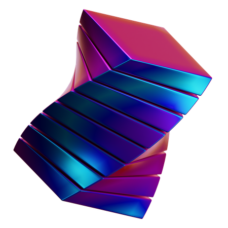 Forma abstrata de cubo  3D Icon