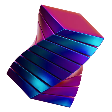 Forma abstrata de cubo  3D Icon