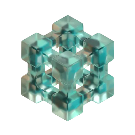 Forma abstrata de cubo  3D Icon