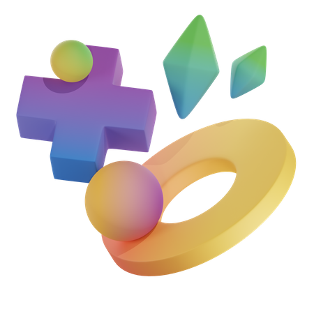 Forma abstrata gradiente  3D Icon