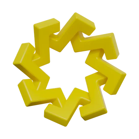 Forma de estrella  3D Icon