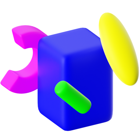 Formas abstratas de cubo  3D Icon