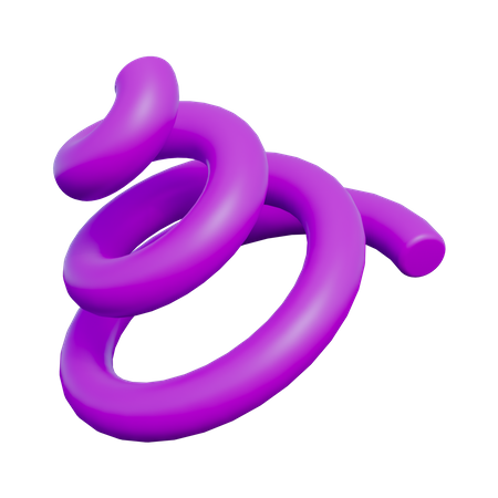 Formas abstratas em espiral  3D Icon