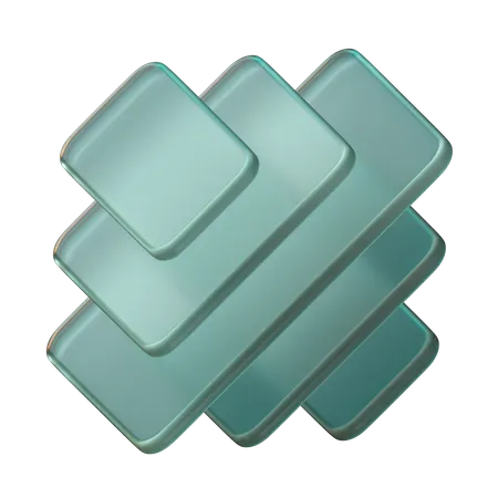 Forma abstrata de cubo fatiado  3D Icon