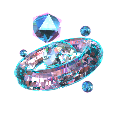 Forma abstrata de diamante  3D Icon