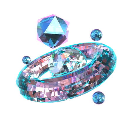 Forma abstrata de diamante  3D Icon