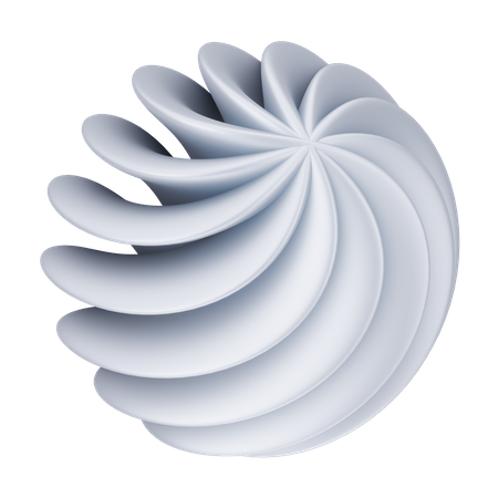 Forma abstrata espiral  3D Icon