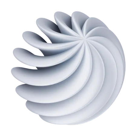 Forma abstrata espiral  3D Icon