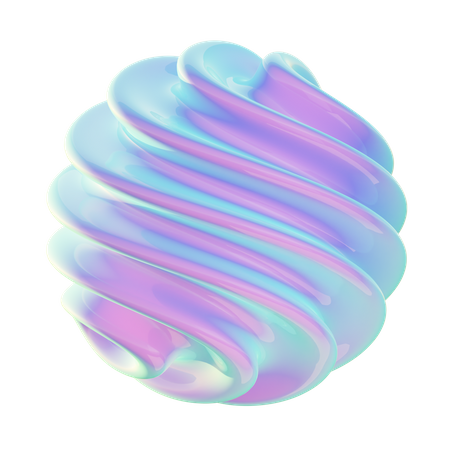 Forma abstrata espiral  3D Icon