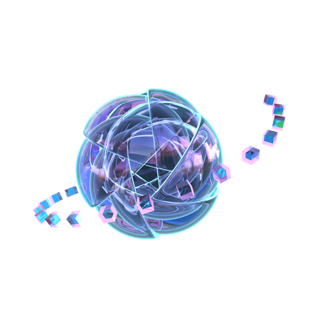 Forma abstrata de bola  3D Icon