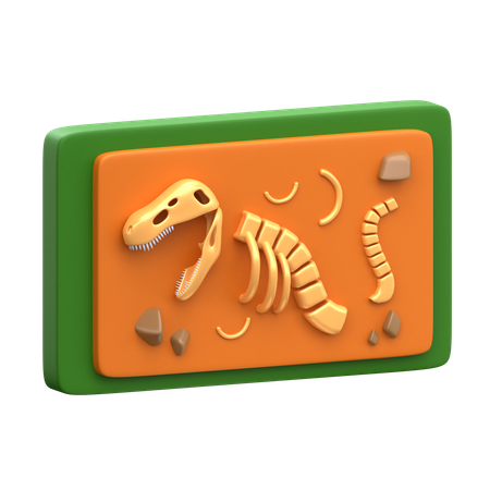 Fossile de dinosaure  3D Icon