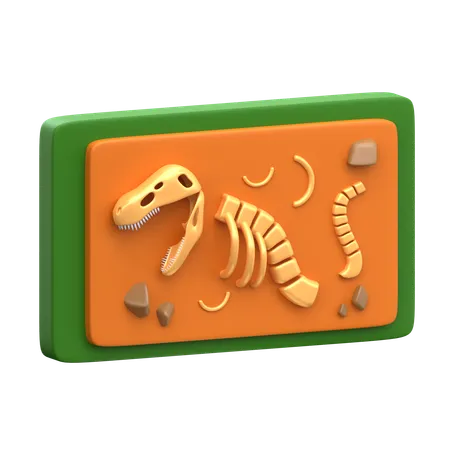 Fossile de dinosaure  3D Icon