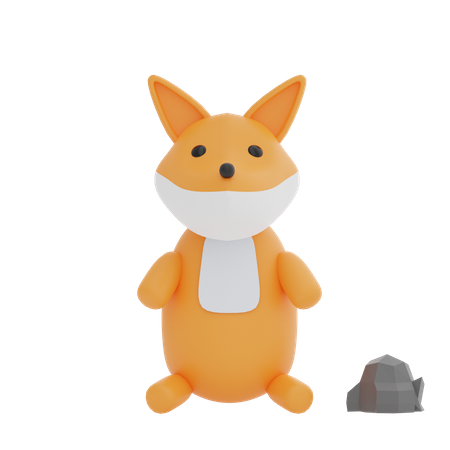 Fox  3D Illustration