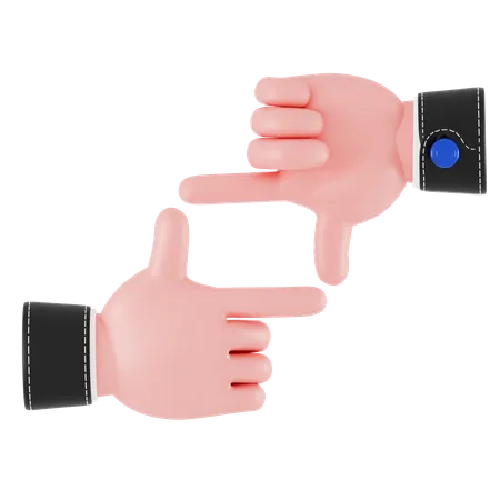 Framing Hand Gesture  3D Icon