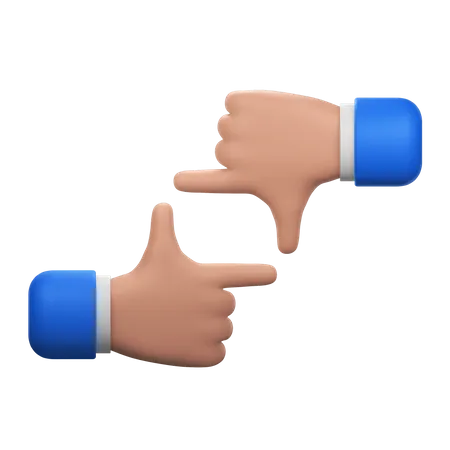 Framing Hands Gesture  3D Icon