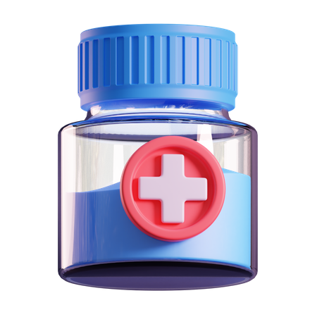 Frasco de medicina  3D Icon