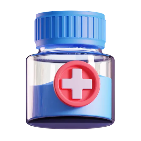 Frasco de medicina  3D Icon