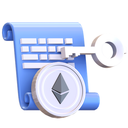 Frase-semente ethereum  3D Illustration