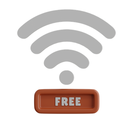 Free Wifi  3D Icon