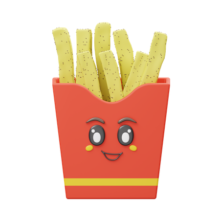 French Fries  3D Illustration