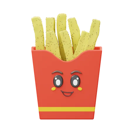 French Fries  3D Illustration