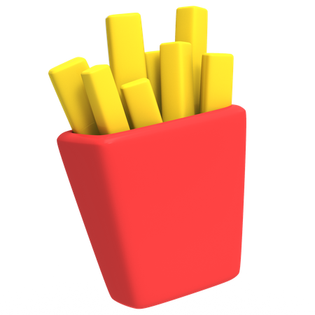 French Fries  3D Illustration