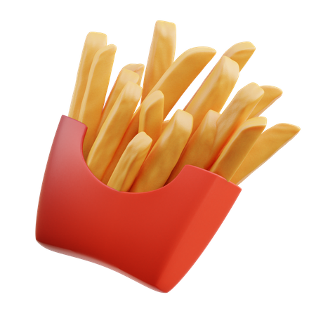 French Fries  3D Illustration