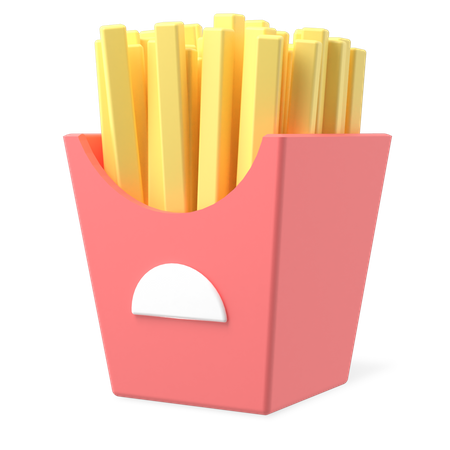 French Fries  3D Illustration