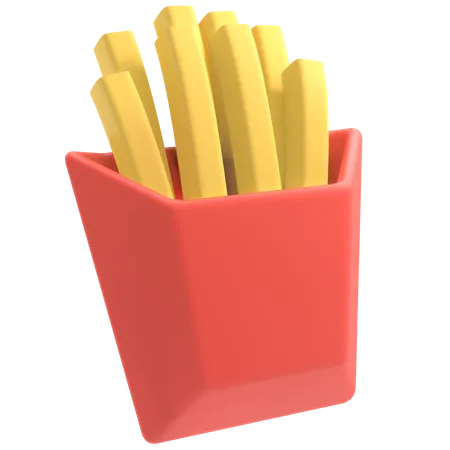 French Fries  3D Illustration