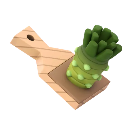 Fresh Wasabi Paste  3D Icon