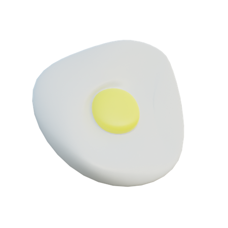 Fried Egg  3D Illustration