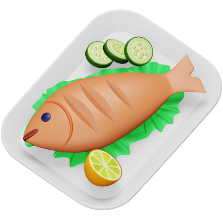 Fried Fish  3D Icon