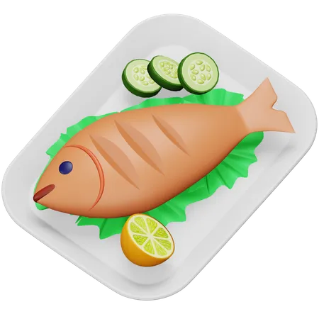 Fried Fish  3D Icon