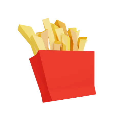 Fries  3D Illustration