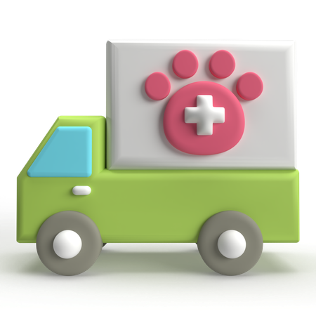 Furgoneta veterinaria  3D Icon