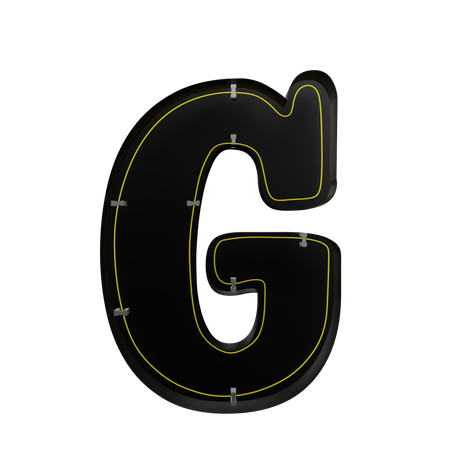 G alfabeto  3D Icon