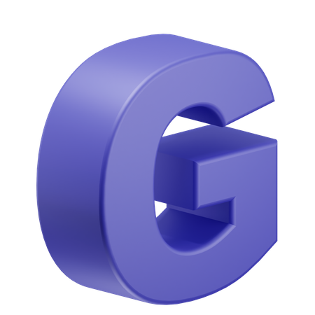 G alphabet  3D Illustration