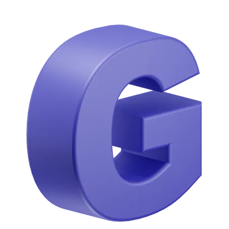 G alphabet  3D Illustration