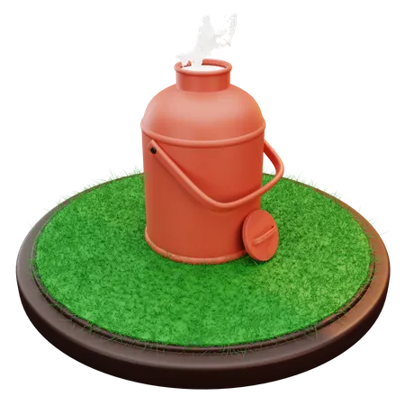 Gallone Milch  3D Illustration