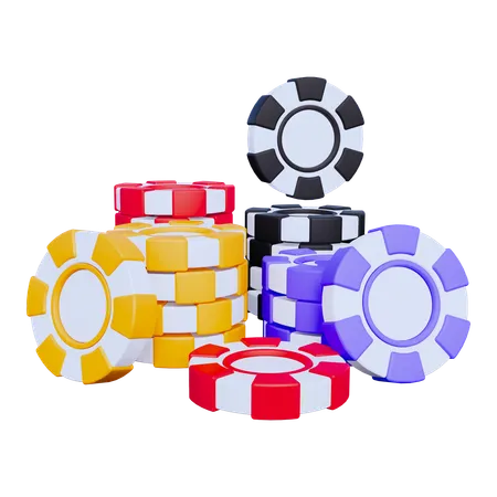 Gambling Chips  3D Icon