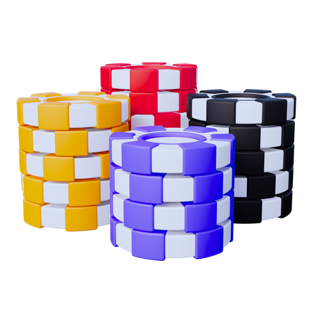 Gambling Chips  3D Icon